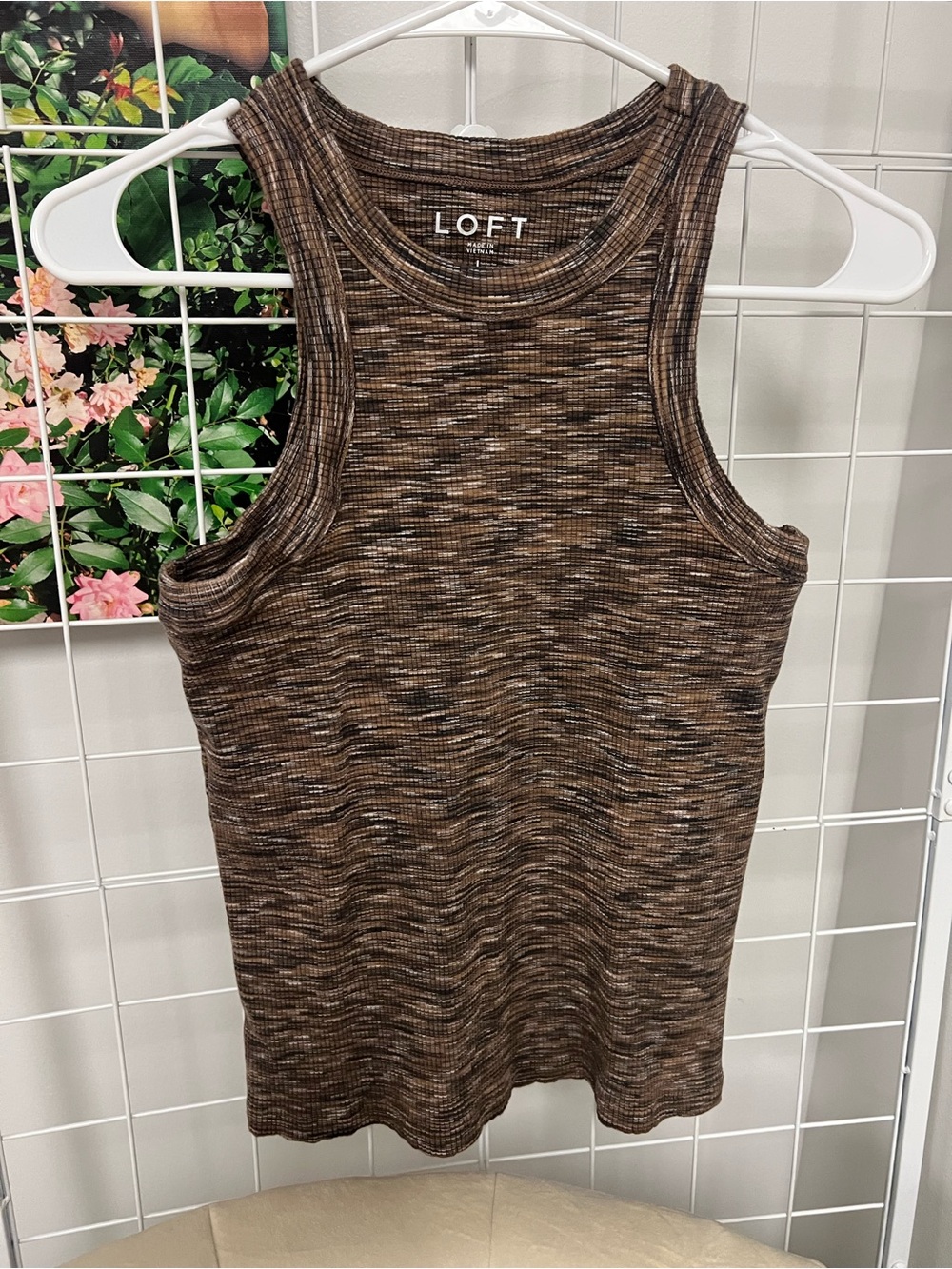 LOFT Brown Multi Ribbed Tank - Picture 5 of 6